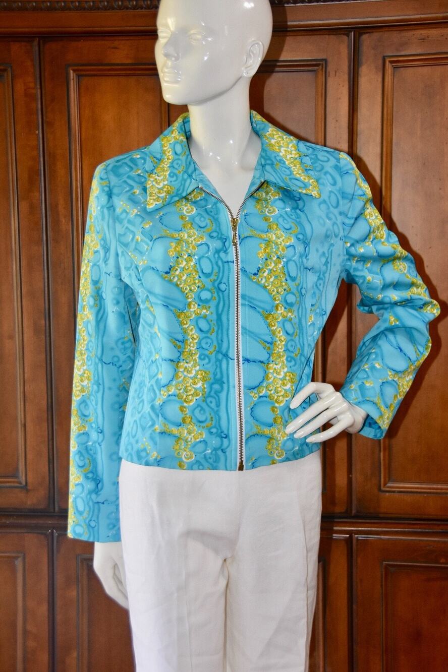 LoriZoni 100% Silk Zip Jacket Women's Size Medium